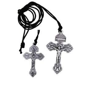 Bulk Silver-tone Pardon Crucifix, app 2 inches
