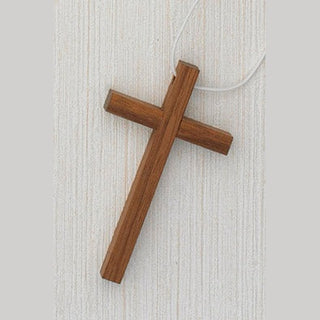 12-Pack - 3-1/2 Inch Wood Cross with Cord