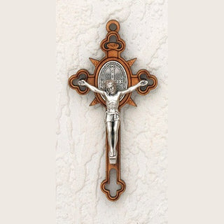 3 Inch Wood Cross & Silver Corpus