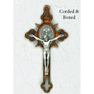 3 Inch Wood Cross & Silver Corpus