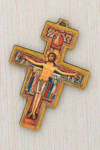 12-Pack - Fiberglass San Damiano Cross- 3 inch