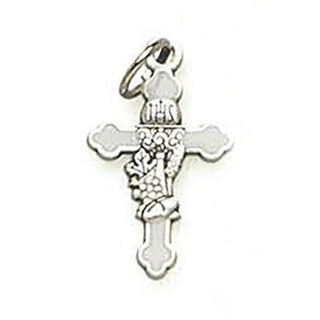 Bulk 1/4 Inch White Enamel Communion Cross