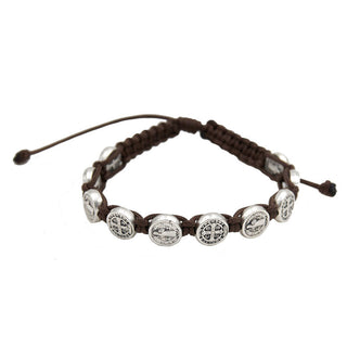 4-pack - St. Benedict Slip Knot Bracelet - Brown