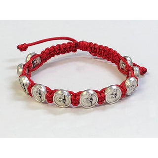 6-pack - Red Confirmation Slip Knot Bracelet