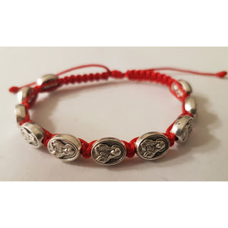 6-pack - Children's Size Red Slip Knot Bracelet - Immaculate Heart Of Mary