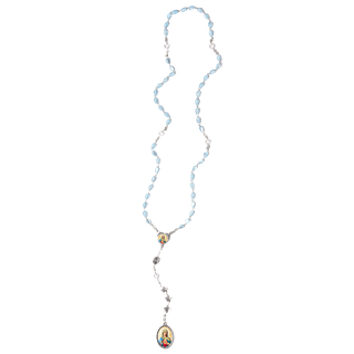 Baby Blue Tear Shaped Immaculate Heart of Mary Rosary