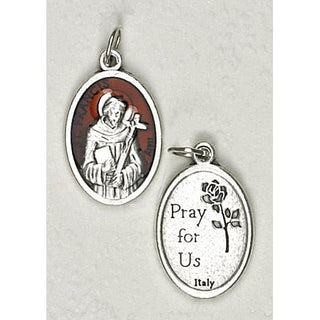 25-Pack - 3/4 inch Brown Enamel St Francis Pendant