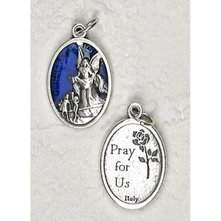 25-Pack - 3/4 inch Blue Enamel Guardian Angel Pendant