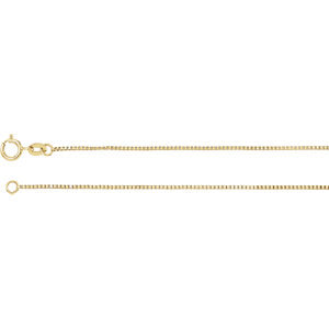 20-inch Box Chain with Spring Ring - 14K Yellow Gold – CatholicShop.com