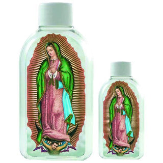 Large Plastic Holy Water Bottle - Lady of Guadalupe 12-pack