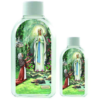 Small Plastic Holy Water Bottle - Lady of Lourdes 25-pack