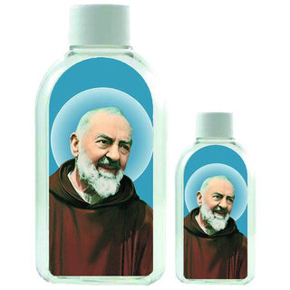 Large Plastic Holy Water Bottle - Saint Pio 12-pack