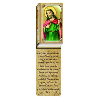 Book Shaped Laminated Bookmarks - Saint Jude 25-pack