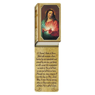 Book Shaped Laminated Bookmarks - Sacred Heart 25-pack