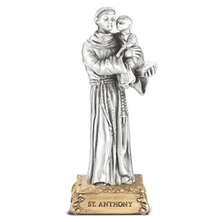 4" Pewter Statue Saint Anthony Gift Box