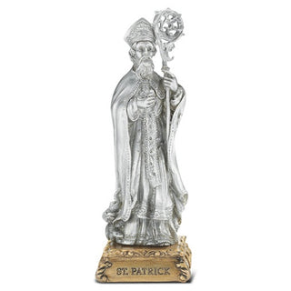 4" Pewter Statue St Patrick Gift Boxed