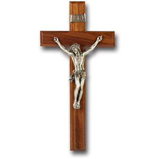 12" Walnut Cross/Antique Silver Corpus