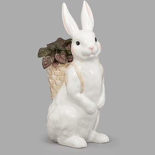 16-Inch Bunny Backpack Planter Ceramic