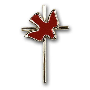 14K Gold Cross / Holy Spirit Pendant