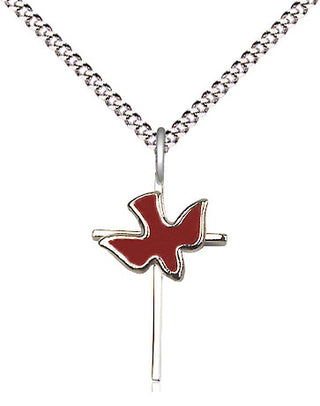 Sterling Silver Cross Holy Spirit Medal Religious Jewelry