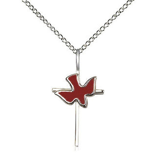 Sterling Silver Cross Holy Spirit Medal Religious Jewelry
