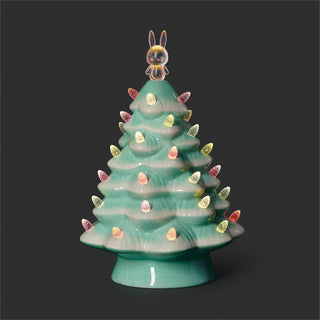 10.75-Inch Lighted Easter Tree With Color Bulbs - Vintage