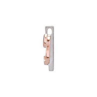 14K Rose Gold-Plated Sterling Silver Imitation Pink Tourmaline Ribbon of Courage Pendant