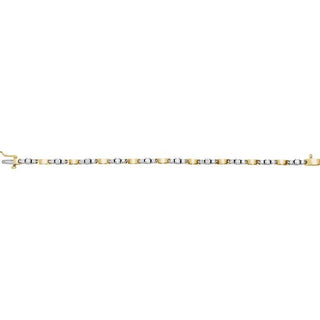 14K Yellow/White 1 3/4 CTW Natural Diamond Line 7" Bracelet 