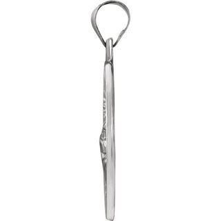 14K White Hollow Round St. Jude Medal