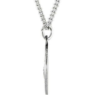 Sterling Silver 15 mm Round St. Jude Thaddeus Medal 18" Necklace