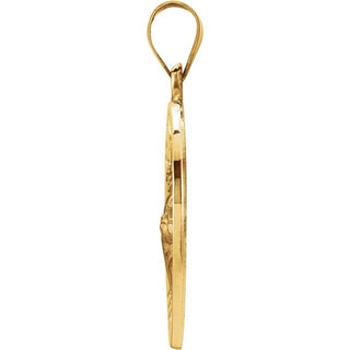 14K Yellow Hollow Round St. Jude Medal