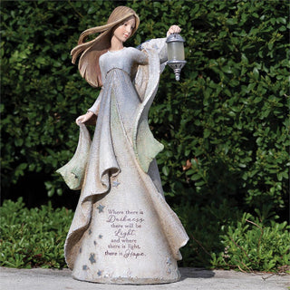16.5-Inch Lighted Angel Statue Karen Hahn