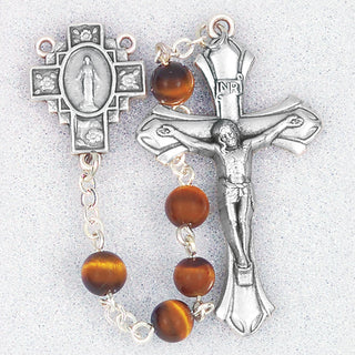 6MM Tiger Eye Bead Rosary Boxed In 320 Box