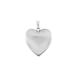 Sterling Silver 25.2x23.7 mm Heart Locket with Cross