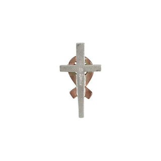 Sterling Silver 19.5x10.7 mm Remember Our Troops Cross Pendant