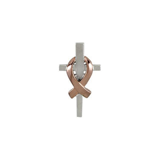 Sterling Silver 19.5x10.7 mm Remember Our Troops Cross Pendant
