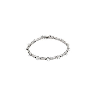 14K White 3/4 CTW Natural Diamond Line 7 1/4" Bracelet