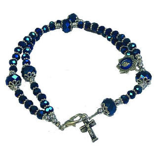 4-pack - Blue Double Strand Bracelet with Lobster Claw Clasp