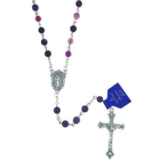 Multi-Color Jade Rosary - Violet Tones