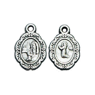 Silver-tone Bracelet Medal - Lady of Lourdes 50-pack