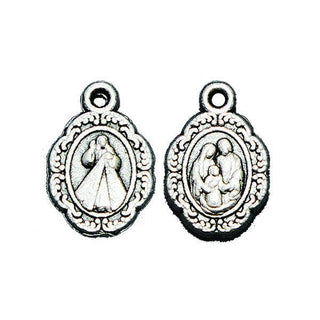 Silver-tone Bracelet Medal - Divine Mercy/Holy Family 50-pack