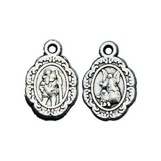 Silver-tone Bracelet Medal - Saint Christopher/Guardian Angel 50-pack