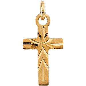 14K Gold Children's Cross Pendant