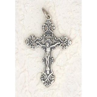 Bulk Silver tone Deluxe Fleur di Lis Cross