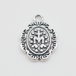 Bulk Silver-Tone 3/4-inch Miraculous Bracelet Medals