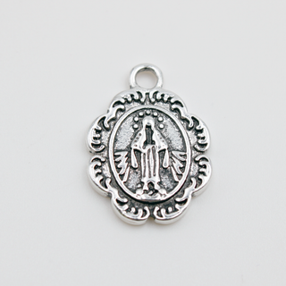 Bulk Silver-tone 3/4" Miraculous Bracelet Medals