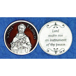Bulk Brown Enameled St. Francis Token