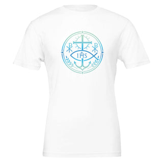 Cross, Fish and Chi-Rho Aqua T-Shirt - view 7