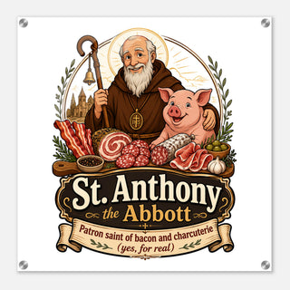 St. Anthony the Abbot Patron of Bacon Acrylic Wall Plaque
