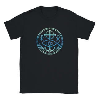 Aqua IHS Cross and Anchor Emblem T-Shirt - view 10